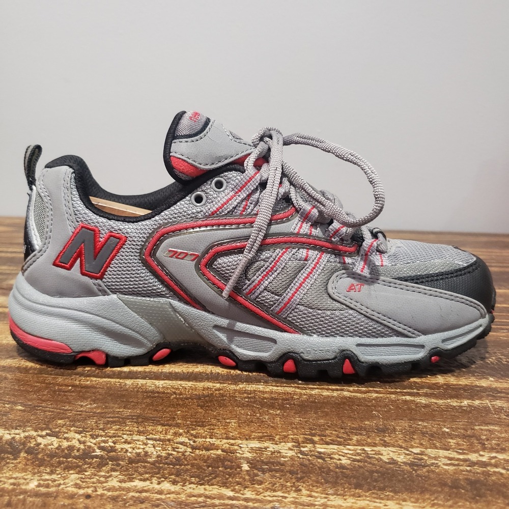 New Balance 707 Trail Running Shoes Womens 6 W707U4 Grey Red All Terrain EX